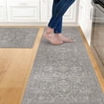 thumbnail image 5 of Kitchen Mat Set of 2 Non Slip Waterproof Kitchen Rugs, Washable Low Profile Floor Mats 17"x28" + 17"x48", Oriental Medallion Soft Mats for Sink, Laundry Room & Entryway, 5 of 6