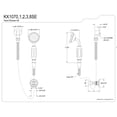 thumbnail image 2 of Kingston Brass KX1072SE Vintage Hand Shower Kit, Polished Brass, 2 of 5