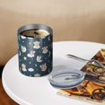 thumbnail image 3 of 12oz Coffee Tumblers Dark Blue Star Fairy Pattern Stainless Steel Vacuum Insulated Travel Tumbler Coffee Cups Mug with Lid and Straw with Cleaning Brush for Cold & Hot Drinks, 3 of 5