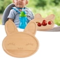 thumbnail image 4 of Toddler Plates, Wooden Dish Animal Wooden Plate Handcrafted  for Home, 4 of 7