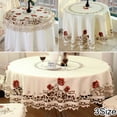 thumbnail image 3 of Goodhd Rural Embroidered Tablecloth Floral Lace Round Table Cover Dining Banquet Decor, 3 of 5