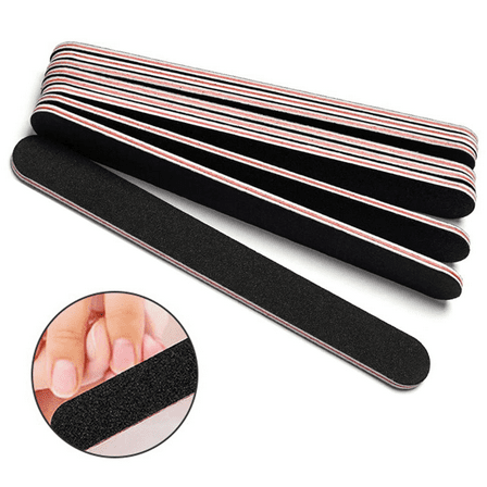 Monebena 10 PCS Nail File for Nails 100/180 Grit Nail Files for Natural Nails Manicure Pedicure Tool for Home and Salon Use