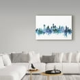 thumbnail image 3 of Trademark Fine Art 'Houston Texas Blue Teal Skyline' Canvas Art by Michael Tompsett, 3 of 3