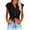 -008-Black, variant on Womens Denim Blouses Short Sleeve V Neck Button Down Casual Shirts Relaxed Fit Soft Comfy Tops Daily Office Weekend Basic Wear