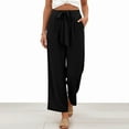 thumbnail image 6 of Juslio Pants for Women Casual Loose Comfortable High Waist with Pockets Wide-Leg Pants, 6 of 9