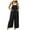 Black, variant on Kiplyki Clearance Womens Yoga Pants Women's Summer New Women's Solid Color Square Collar Loose Suspenders Jumpsuit