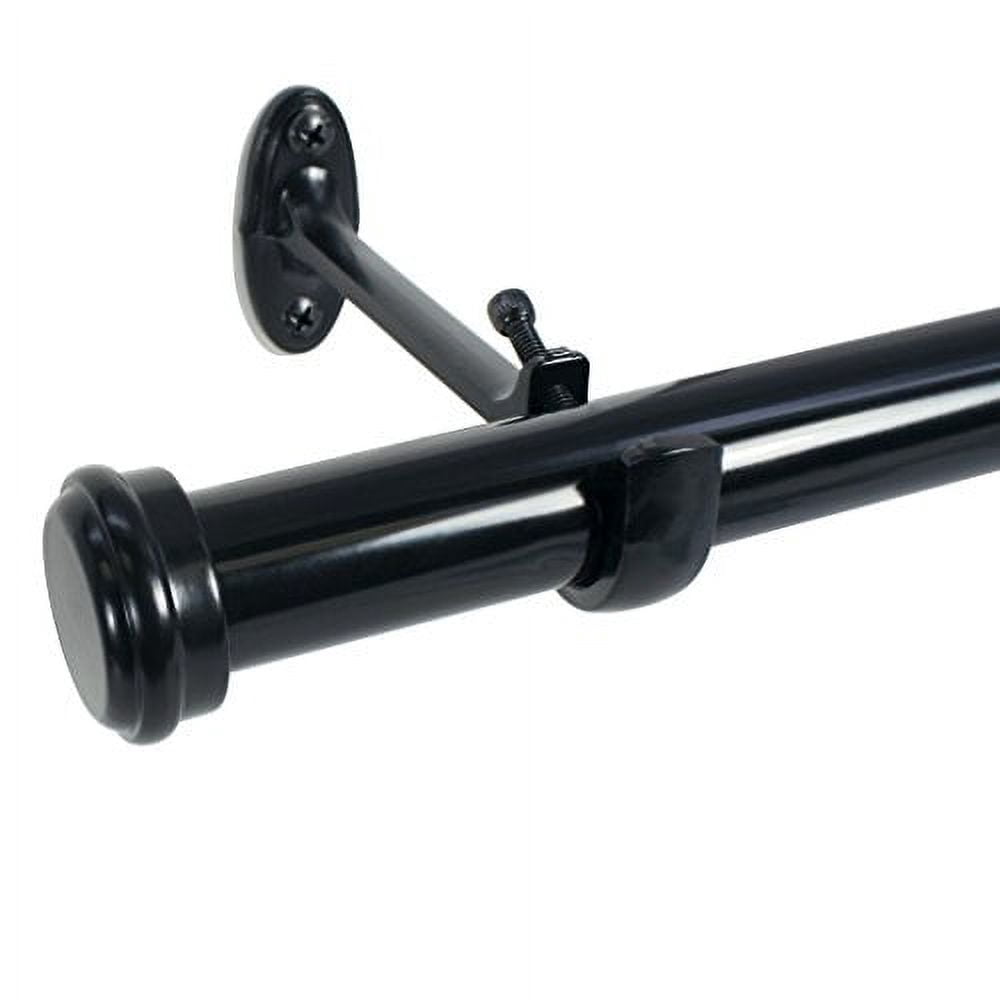 Decopolitan 36-72 inch 7/8 inch End Cap Rod Set in Espresso Finish