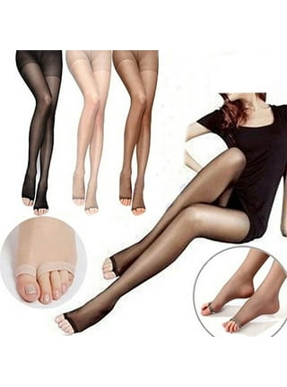 Calzitaly Toeless Pantyhose, Sheer Tights, Open Toe stockings with Cooling  Effect