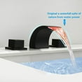 thumbnail image 2 of Senlesen Black Led Widespread Bathroom Basin Sink Faucet Mixer Tap, 2 of 8