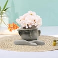 thumbnail image 4 of Jarrones minimalistas, macetas, arreglos florales, estatuas con rostros humanos Marrón, 4 of 5