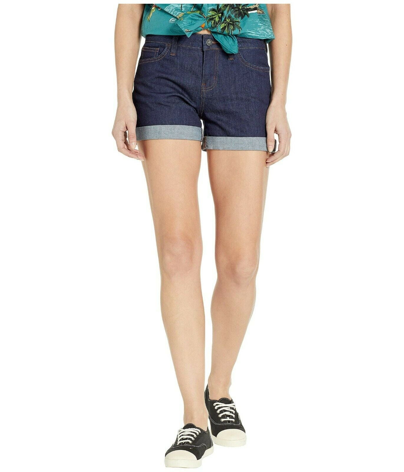 Vans Women's Boyfriend Cuff Indigo Rinse Shorts Size 24