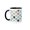 Black/White, variant on 3drose, Oh Boy Hot Air Balloon Pattern, 11oz Two-tone Blue Mug