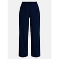 thumbnail image 6 of Time and Tru Women's Wide Leg Linen Blend Pants, Sizes XS-4X, 6 of 6