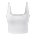 thumbnail image 5 of Messiyo Tank Top for Women Cropped Tank Tops Athletic Tank Tops for Women Going Out Tops for Women Womens Undershirts Tops for Women Trendy Women Summer Tops White XL, 5 of 6