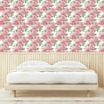 thumbnail image 3 of Ambesonne Pink Roses Peel & Stick Wallpaper for Home, Romantic English Garden, 13"x100", Coral Pistachio Green, 3 of 5