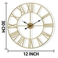 thumbnail image 5 of Sorbus Large Decorative Round Analog Wall Clock Battery Operated with Roman Numeral - 12 inch, 5 of 7
