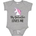 thumbnail image 3 of Inktastic My Godmother Loves Me Unicorn Girls Baby Bodysuit, 3 of 5