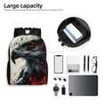 thumbnail image 6 of Fotbe Red Black Ink Style Bald Eagle Travel Laptop Backpack, Business Slim Sturdy Laptops Backpack, Water Resistant College School Computer Bag Gift for Men & Women Fits 15.6 Inch Notebook, 6 of 8