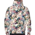thumbnail image 7 of Honeii Rose Flowers Pattern Mens Hoodies Men's Loose Sleeve Sweatshirt,Pullover Hooded Sweatshirt for Men,Essentials Hoodie-3X-Large, 7 of 7