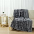 thumbnail image 5 of Better Homes & Gardens Grey Bubble Faux Fur Ultra Soft Luxury Oversize Throw Blanket 50" x 72", Grey Flannel, 5 of 9