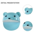 thumbnail image 3 of 2-piece anti tilt cartoon bear furniture anchor, non perforated, suitable for refrigerators and cabinets - blue, 3 of 5