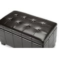thumbnail image 5 of SAFAVIEH Maiden Small Rustic Flip Top Tufted Storage Bench, Brown, 5 of 7