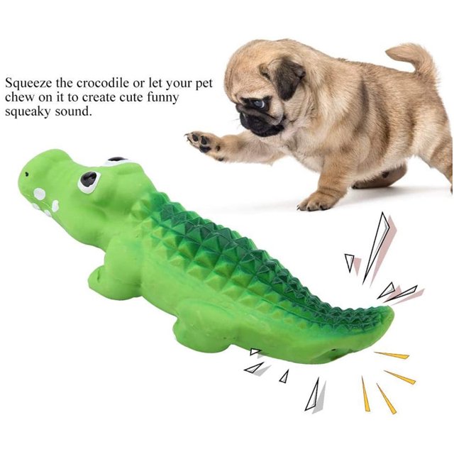 Juguete Masticable Para Mascotas, Juguete De Entrenamiento Para Perros, Juguete De Látex Para Perros, Juguete Para Perros Chirriante De Cocodrilo, Resistente A Los Dientes, Juguete Interactivo Para matsuzay PT002031-00