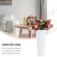 thumbnail image 4 of OULII Tall Floral Bucket Tin Flower Display Buckets White Flower Garden 1Pcs, 4 of 8
