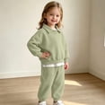thumbnail image 6 of Timegard Infant Unisex Clothes Cotton Sets Boys Girls Casual Workout Sets Collar Pullover Joggers Toddler Loose Outfits, 6 of 7