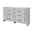 thumbnail image 3 of Elsie Washed Gray Wood 6 Drawer Bedroom Dresser, 3 of 6
