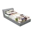 thumbnail image 2 of Ambesonne Rustic Fitted Sheet & Pillow Sham Set, Bike Flower Countryside, Twinxl, Multicolor, 2 of 2