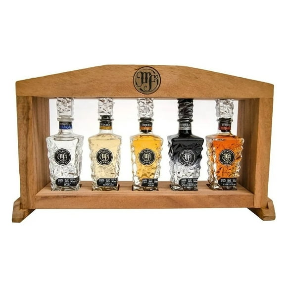 Tequila Set De Mi Familia Estuche Madera Mi Familia Flores Tequila, Blanco, Reposado