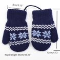 thumbnail image 3 of Sailboat Warm Knit Gloves Soft Stretch Mittens Cute Snowflake Thick Mittens Winter for Boy Girl Cold Weather Gray One Size, 3 of 4