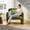 Green, variant on Youdao Modern Occasional Chair, Small Sherpa Accent Chair, Teddy Fabric Soft Padded Armchair, Upholstered Cozy Arm Chair with Armrest, Comfy Single Sofa for Living Room Bedroom