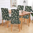 thumbnail image 2 of Yayeee 4 Pack Dining Chair Covers Stretch Parson Chairs Slipcovers Seat Protector, Green Leaves, 2 of 6