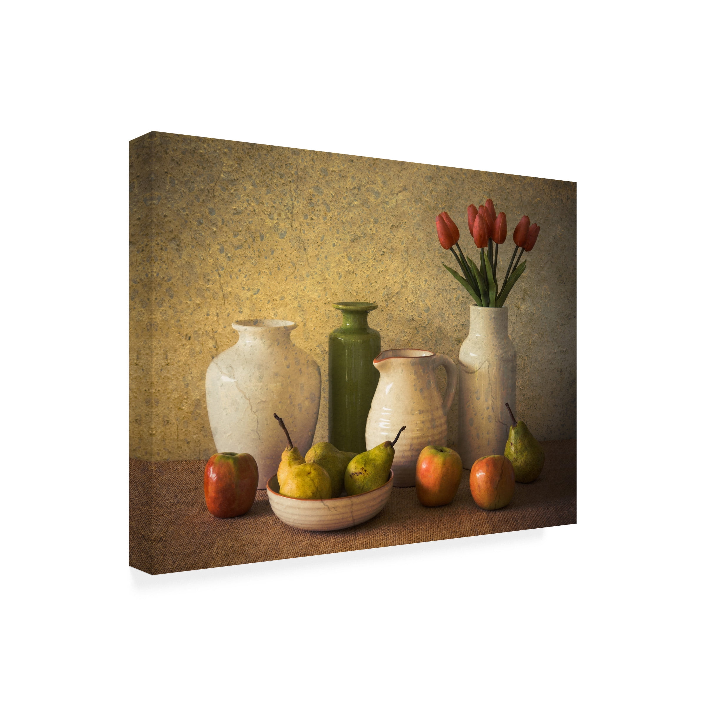 Jacqueline Hammer 'Apples Pears And Tulips' Outdoor Canvas