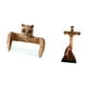 thumbnail image 5 of Soporte de papel higiénico,Escultura de pared de búho con porta rollo de papel higiénico,Estatua católica,Estatua de la Virgen María Figura Colección Religiosa,Figura de la cruz de Jesús, 5 of 8