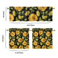 thumbnail image 6 of Countryside Floral Curtains 24 Inch - 3 Panel Boho Farmhouse Set with Vintage Blooms, Rustic Kitchen Window Drapes, 6 of 6