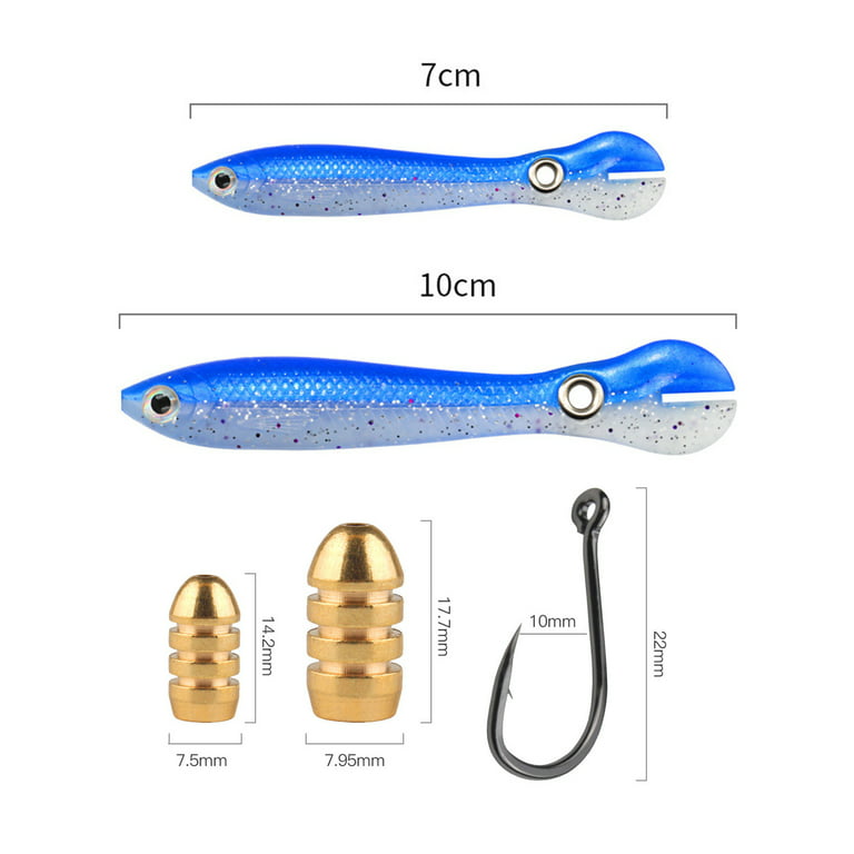 Soft Bionic Fishing Lure Plastic - 3Pcs/Set Swimming Bait Bass Loach Realistic Lures for Saltwater, Freshwater, Style #A