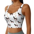 thumbnail image 2 of Pofeuu Dachshund On A Skateboard Print Sports Bra for Women Sexy Vest Yoga Running Gym Fitness Crop Bras Tops-Large, 2 of 8