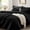 01 - Black, variant on King Size Comforter Set, 7 Pieces Olive Green Seersucker All Season Bedding, with 1 Comforter 2 Pillow Shams 2 Pillowcases 1 Flat Sheet 1 Fitted Sheet