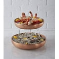 thumbnail image 2 of American Metalcraft ADSEAC14 Hammered Aluminum Seafood Tray, Double Wall, Copper, 128-Ounce, 2 of 2