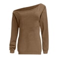 thumbnail image 5 of GUACER Womens One Shoulder Tops Trendy Soft Oversized Long Sleeve Blouses for Everyday Date Casual, 5 of 9
