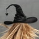 thumbnail image 4 of Sombrero puntiagudo Zulema para disfraz de mago hombre mujer negro, 4 of 7
