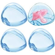 Pacifier Storage Container Box,Happon 4 Pack Pacifier Holder Case,Pacifier Cover Pouch Bag,Portable Pacifier Case for Diaper Bag, Newborn Baby Pacifiers Pouch for Boys & Girls