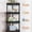 Black, variant on 4 Tier Floor Standing Corner Shower Caddy Organizer, Plastic Metal Splicing Floor Corner Shelf Rack, Corner Shelf Storage Rack Adjustable Utility Small Narrow Shelving Organizer