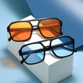 thumbnail image 3 of Gafas de sol de doble haz cuadradas personalizadas estilo coreano gafas de sol de moda retro de alta calidad a prueba de rayos UV forma cóncava discoteca salto, 3 of 5