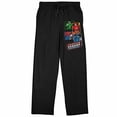 thumbnail image 4 of Justice League Group Pose Men's Black Sleep Pajama Pants, 4 of 7