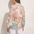 thumbnail image 2 of Wave Peony Long Sleeve Blouse Woman Streetwear Casual Shirts Summer Oversize Woman Streetwear Clothing Birthday Present, 2 of 7