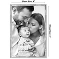thumbnail image 3 of Americanflat 4x6 Picture Frame with Shatter-Resistant Glass Metal Bamboo Style Molding Elegant Frames - Silver, 3 of 9